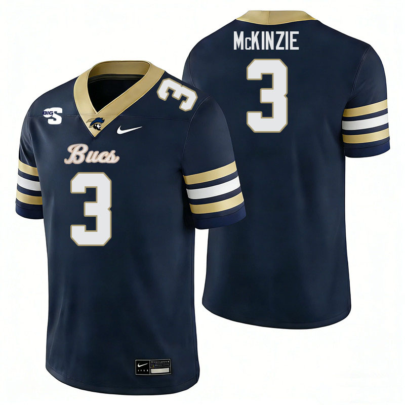 Charleston Southern Buccaneers #3 Malik McKinzie College Football Jerseys,Uniforms-Navy